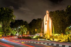 Bambu Runcing of Surabaya City stock photos Bambu Runcing of Surabaya City stock photos