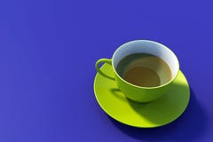 Single cup of green tea with copy space stock illustration Single cup of green tea with copy space stock illustration