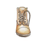 One left boot with laces on a white background royalty free illustration One left boot with laces on a white background royalty free illustration