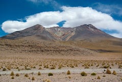 One of the numerous volcanos in the Bolivian Altiplano Stock Photography One of the numerous volcanos in the Bolivian Altiplano Stock Photography