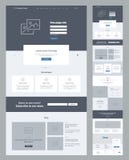 One page website design template for business. Landing page wireframe. Flat modern responsive design. Ux ui website. royalty free illustration One page website design template for business. Landing page wireframe. Flat modern responsive design. Ux ui website. royalty free illustration