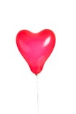 One Red Heart Balloon On White Stock Photo