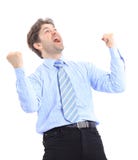 One Very Happy Energetic Businessman Royalty Free Stock Photos One Very Happy Energetic Businessman Royalty Free Stock Photos