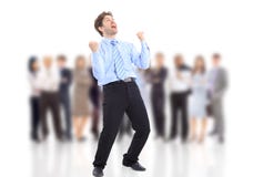 One Very Happy Energetic Businessman Stock Photos One Very Happy Energetic Businessman Stock Photos