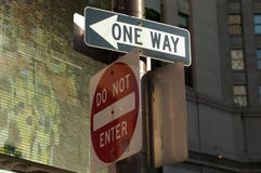 One Way - Do Not Enter Royalty Free Stock Photos One Way - Do Not Enter Royalty Free Stock Photos