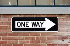 One Way Sign Royalty Free Stock Images