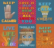 Ongebruikelijke motieven en inspirational citatenaffiches Reeks 14 vector illustratie Ongebruikelijke motieven en inspirational citatenaffiches Reeks 14 vector illustratie