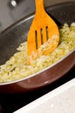Onion Stir Fry In A Pan Royalty Free Stock Images