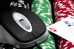 Online Chips And Cards (casino Games) Stock Photos