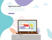 Online education vector illustration concept men and women reading book by online vector illustration Online education vector illustration concept men and women reading book by online vector illustration