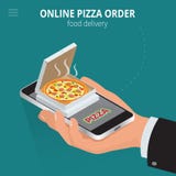 Online pizza Ecommerce pojęcie - rozkaz karmowa online strona internetowa Fast food pizzy doręczeniowa online usługa Mieszkanie 3 ilustracji Online pizza Ecommerce pojęcie - rozkaz karmowa online strona internetowa Fast food pizzy doręczeniowa online usługa Mieszkanie 3 ilustracji