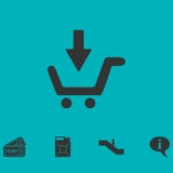 Online shopping icon flat vector illustration Online shopping icon flat vector illustration