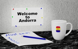 Onthaal aan Andorra vector illustratie Onthaal aan Andorra vector illustratie