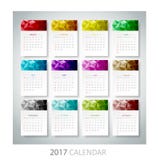 Ontwerp Geometrische kalender van 2017 vector illustratie Ontwerp Geometrische kalender van 2017 vector illustratie