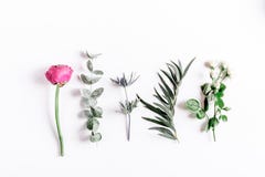 In ontwerp met bloem omhoog patroon op witte achtergrond hoogste meningsspot royalty-vrije stock foto In ontwerp met bloem omhoog patroon op witte achtergrond hoogste meningsspot royalty-vrije stock foto