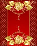 Ontwerp van juwelen met een goud nam toe royalty-vrije illustratie Ontwerp van juwelen met een goud nam toe royalty-vrije illustratie