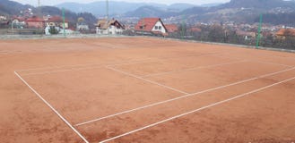 Onvolledige tennisbaan stock foto Onvolledige tennisbaan stock foto