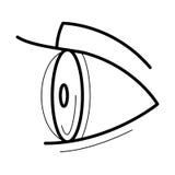 Oog met contactlenspictogram royalty-vrije illustratie Oog met contactlenspictogram royalty-vrije illustratie