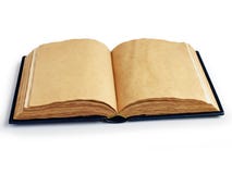 Open boek op het midden met gele oude pagina's royalty-vrije stock fotografie Open boek op het midden met gele oude pagina's royalty-vrije stock fotografie