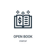open book icon vector from startup collection. Thin line open book outline icon vector illustration vector illustration open book icon vector from startup collection. Thin line open book outline icon vector illustration vector illustration
