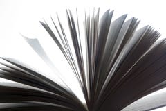 Open book, pages fluttering. Black and white royalty free stock images Open book, pages fluttering. Black and white royalty free stock images