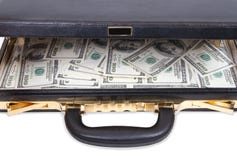 Open Case With Money Royalty Free Stock Photography