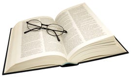 Open Dictionary And Reading Glasses
