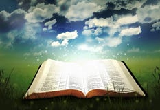 Open Glowing Bible stock photos Open Glowing Bible stock photos
