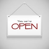 Open Hanging Sign Royalty Free Stock Photography