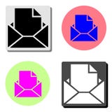 Opened envelope with letter. flat vector icon stock illustration Opened envelope with letter. flat vector icon stock illustration