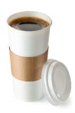 Opened take-out coffee with cup holder
