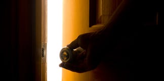 opening the door stock