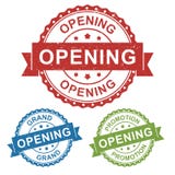 Opening, grand opening, vector badge label stamp tag for product, marketing selling online shop or web e-commerce Stock Image Opening, grand opening, vector badge label stamp tag for product, marketing selling online shop or web e-commerce Stock Image