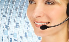 Operatore amichevole della linea diretta immagini stock Operatore amichevole della linea diretta immagini stock
