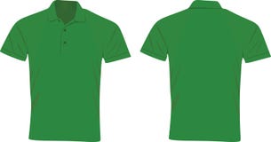 Opinión Delantera Y Trasera De La Camiseta Verde Del Polo Ilustración del Vector - Ilustración de varón, polo: 105037286