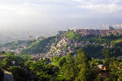 Opinião da cidade de Medellin, Colômbia imagens de stock Opinião da cidade de Medellin, Colômbia imagens de stock