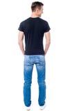 Opinião traseira o homem ocasional novo fotografia de stock Opinião traseira o homem ocasional novo fotografia de stock