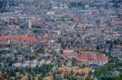 Opinión del paisaje urbano de Zurich, Suiza fotografía de archivo Opinión del paisaje urbano de Zurich, Suiza fotografía de archivo