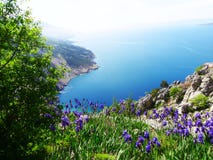 Opinión magnífica sobre el mar adriático en Dalmacia, región en Croacia, Europa fotos de archivo libres de regalías Opinión magnífica sobre el mar adriático en Dalmacia, región en Croacia, Europa fotos de archivo libres de regalías