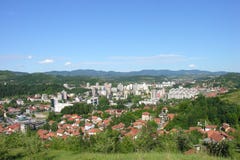 Opinión panorámica de Tuzla fotos de archivo Opinión panorámica de Tuzla fotos de archivo