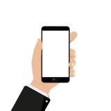 Opróżnia pokazu smartphone w ręce royalty ilustracja Opróżnia pokazu smartphone w ręce royalty ilustracja