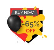 Ora compri uno sconto di 65 per cento, icona di vendita del deposito del negozio illustrazione vettoriale Ora compri uno sconto di 65 per cento, icona di vendita del deposito del negozio illustrazione vettoriale