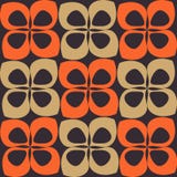 Orange And Brown Retro Pattern Stock Image