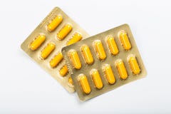 Orange blister packs pills collection royalty free stock photography Orange blister packs pills collection royalty free stock photography