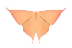 Orange butterfly of origami. Stock Photography Orange butterfly of origami. Stock Photography