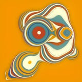Orange colored sliced shape. Computer generated abstract geometric 3D render illustration royalty free illustration Orange colored sliced shape. Computer generated abstract geometric 3D render illustration royalty free illustration