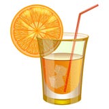 Orange Drink With Fruit Stock Photo