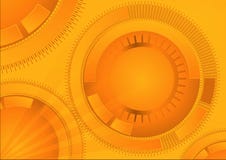 Orange geometric technology background with Circle shape. Vector abstract graphic design vector illustration Orange geometric technology background with Circle shape. Vector abstract graphic design vector illustration
