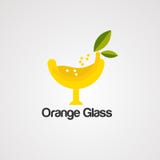 Orange glass logo vector, icon, element, and template stock illustration Orange glass logo vector, icon, element, and template stock illustration