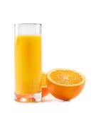 Orange Juice In Glass On Background. Royalty Free Stock Image